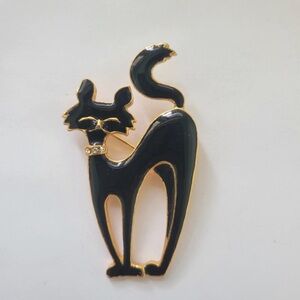 🎃- Black Cat Enamel Brooch